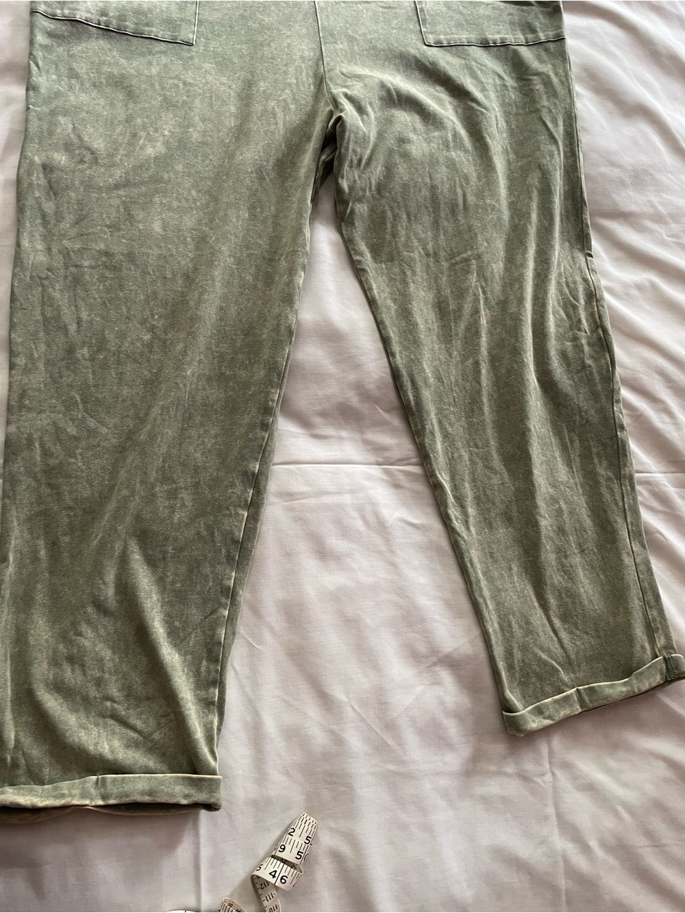 Olive Green Women's Jumpsuit - Casual U Style - Picture 4 of 7